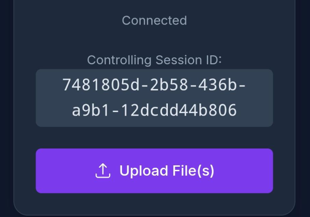 The remote control interface on a phone